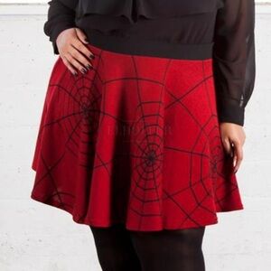 ELHOFFER Spiderweb Skater Skirt XL | Spider-Inspired | Pockets | Made in USA